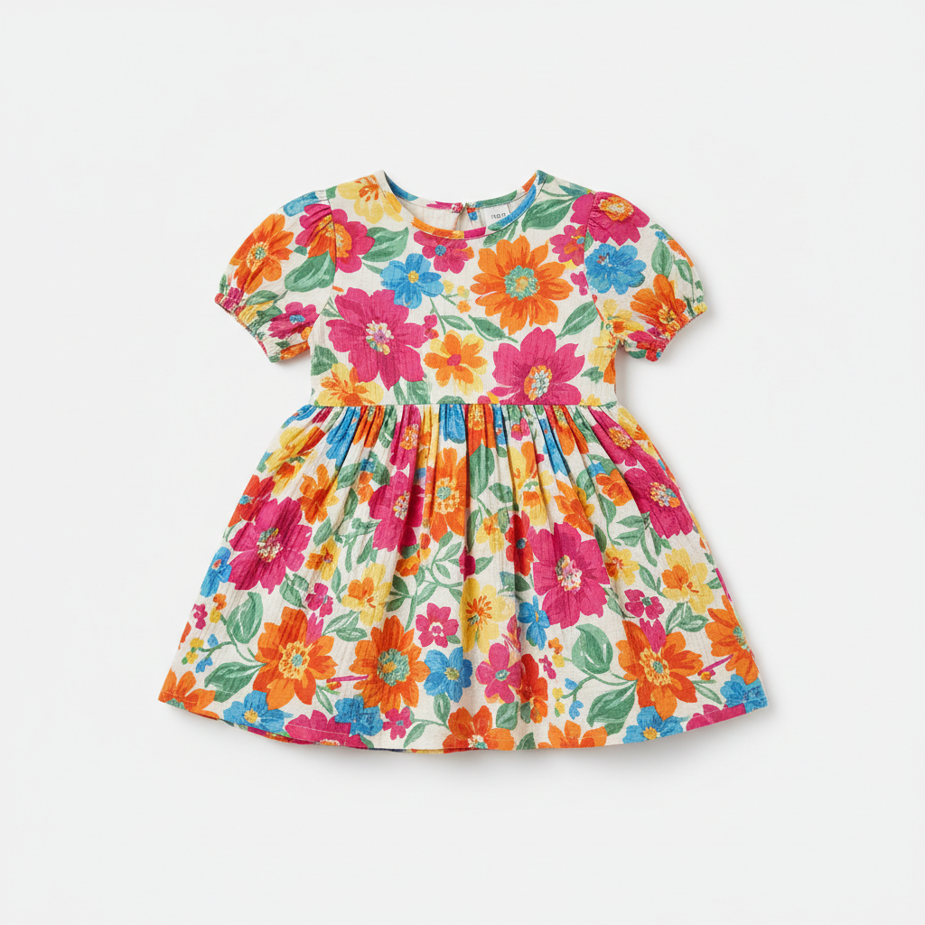 Kids Floral Printed Dress