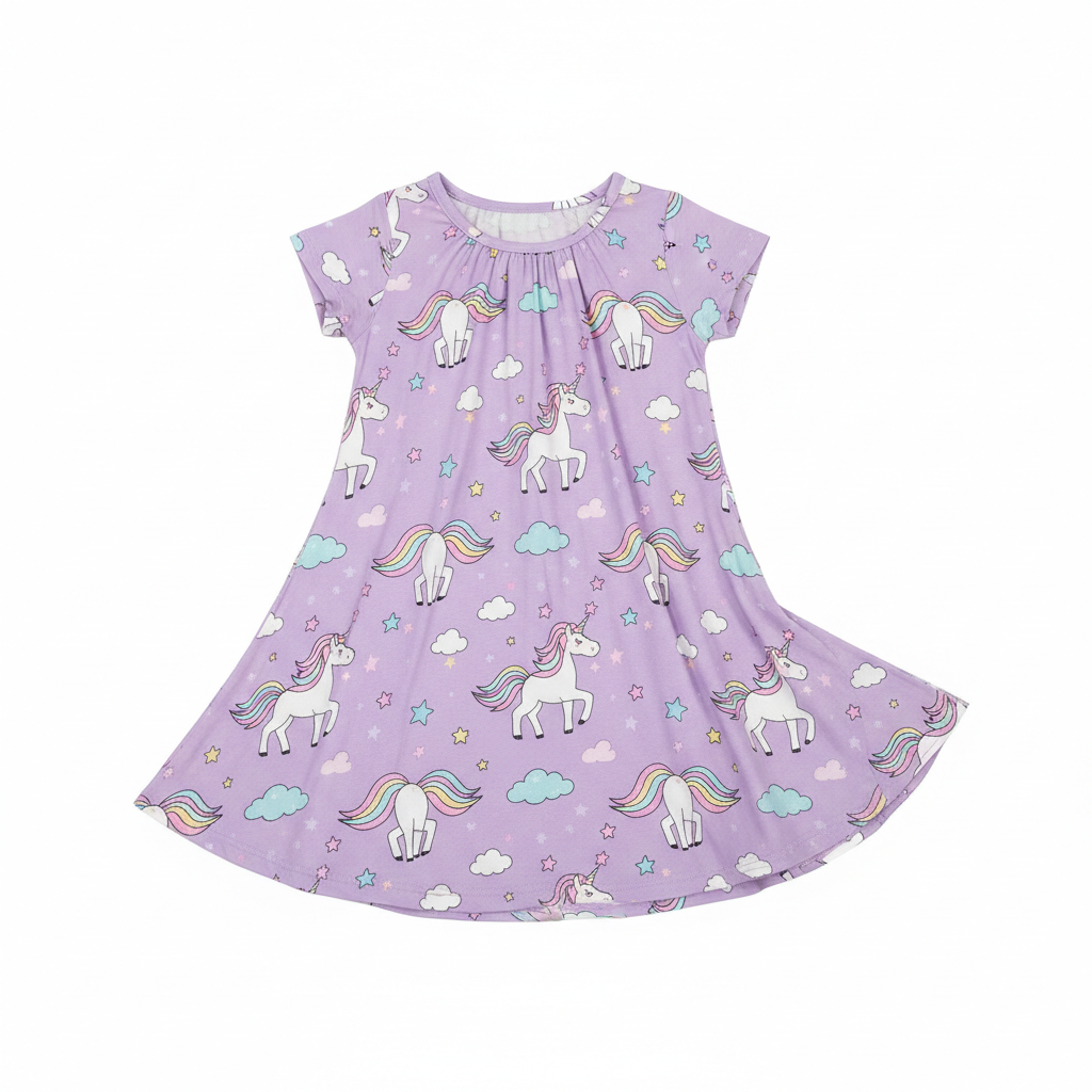 Girls Unicorn Cotton Nightgown